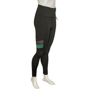Women’s Leggings Size M BCBGeneration BGEN1087 7/8 length,Mesh Black/Dark Green